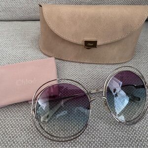 Chloe Gradient Round Sunglasses